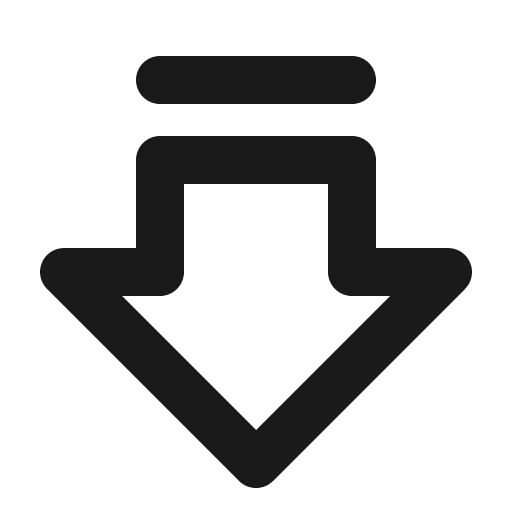 Arrow fat line down bold icon, bold style, from Phosphor