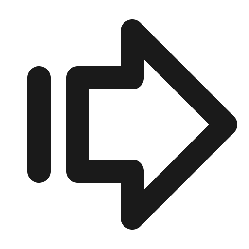 Arrow fat line right bold icon, bold style, from Phosphor