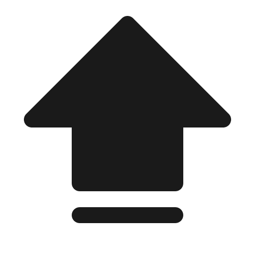 Arrow fat line up fill icon, filled style, from Phosphor