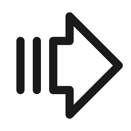 Arrow fat lines right icon, solid style, from Phosphor