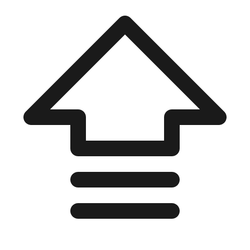 Arrow fat lines up icon, solid style, from Phosphor