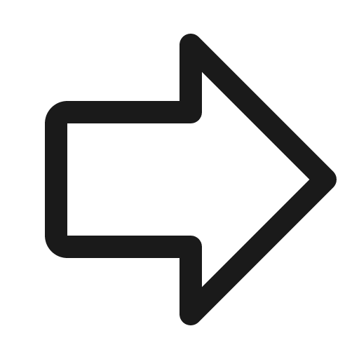 Arrow fat right icon, solid style, from Phosphor