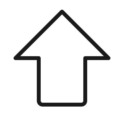 Arrow fat up thin icon, thin style, from Phosphor