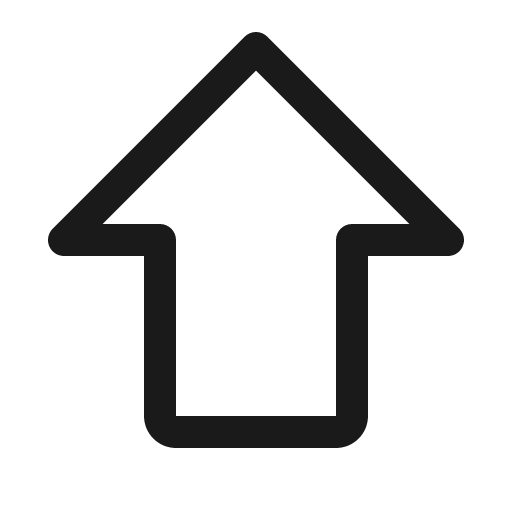 Arrow fat up icon, solid style, from Phosphor