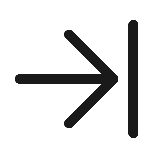 Arrow line right icon, solid style, from Phosphor