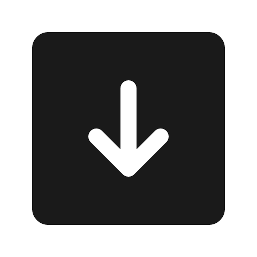 Arrow square down fill icon, filled style, from Phosphor