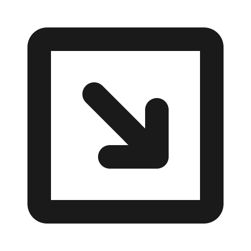 Arrow square down right bold icon, bold style, from Phosphor