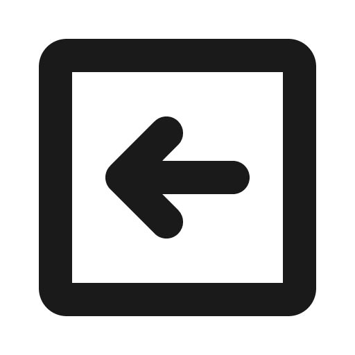 Arrow square left bold icon, bold style, from Phosphor