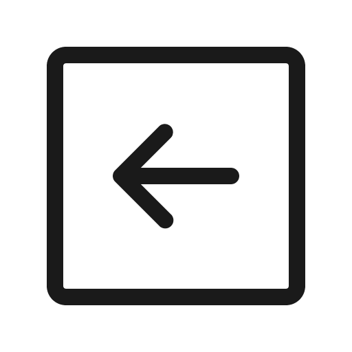 Arrow square left light icon, light style, from Phosphor