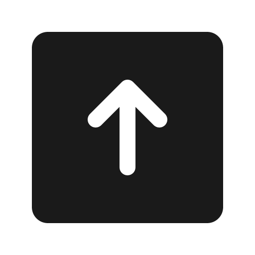 Arrow square up fill icon, filled style, from Phosphor