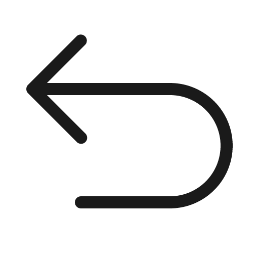 Arrow u up left light icon, light style, from Phosphor