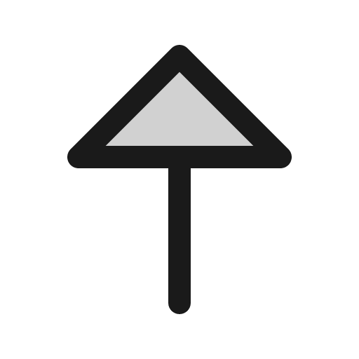 Arrow up duotone icon, two-tone style, from Phosphor