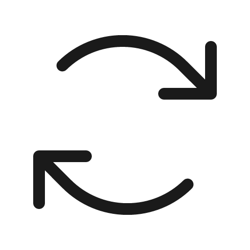 Arrows clockwise light icon, light style, from Phosphor
