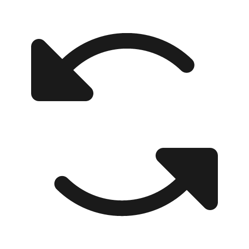 Arrows counter clockwise fill icon, filled style, from Phosphor