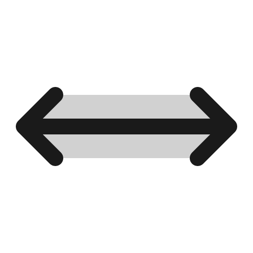Arrows horizontal duotone icon, two-tone style, from Phosphor
