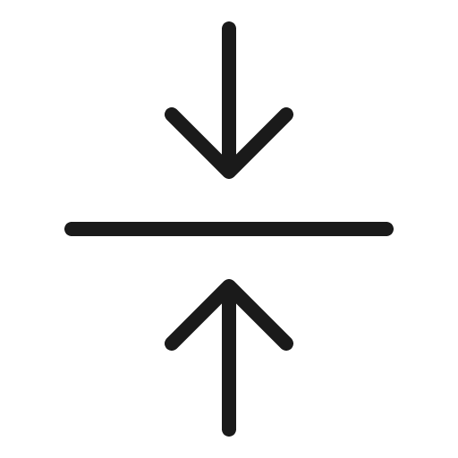 Arrows in line vertical thin icon, thin style, from Phosphor