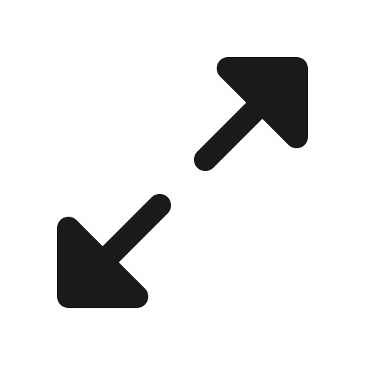 Arrows out simple fill icon, filled style, from Phosphor