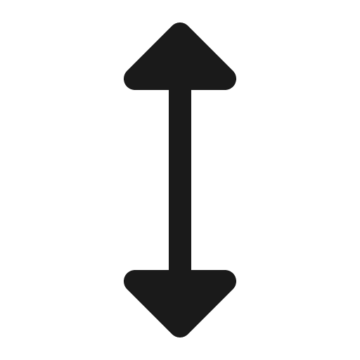 Arrows vertical fill icon, filled style, from Phosphor