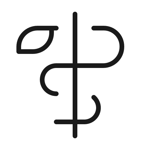 Asclepius thin icon, thin style, from Phosphor