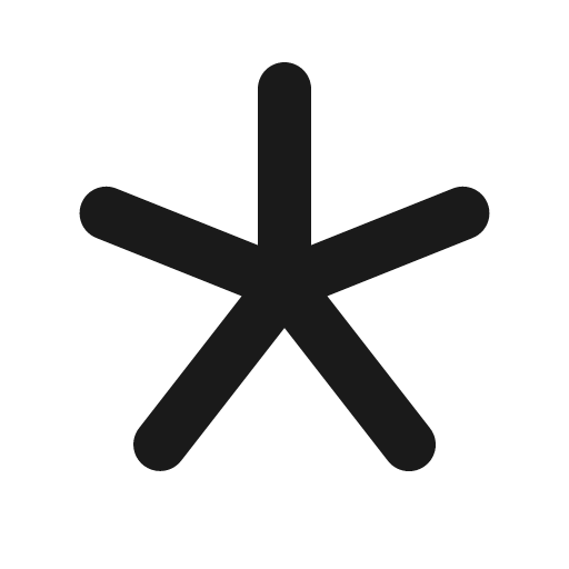 Asterisk simple bold icon, bold style, from Phosphor