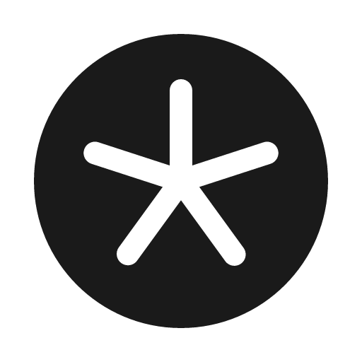 Asterisk simple fill icon, filled style, from Phosphor