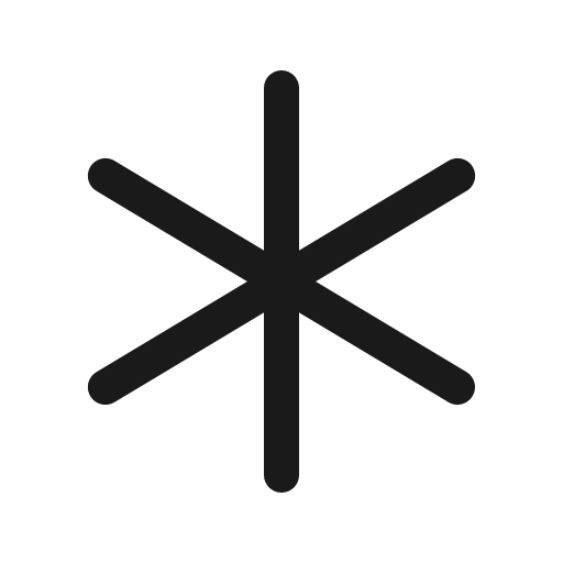 Asterisk icon, solid style, from Phosphor