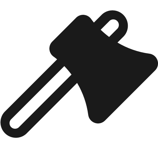 Axe fill icon, filled style, from Phosphor