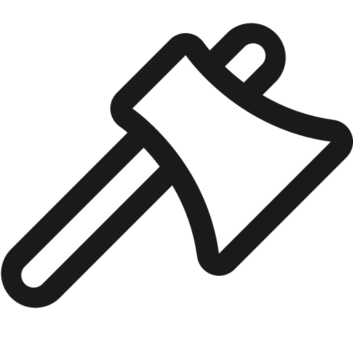 Axe icon, solid style, from Phosphor