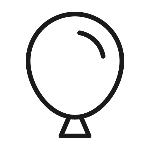 Balloon thin icon, thin style, from Phosphor