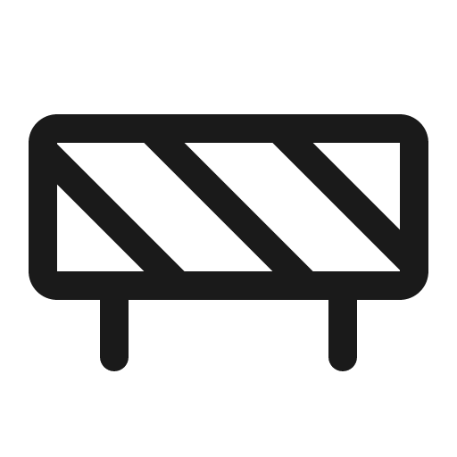 Barricade icon, solid style, from Phosphor