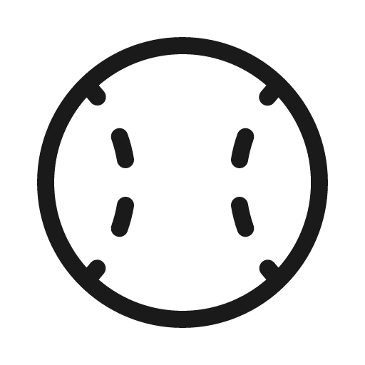 Baseball light icon, light style, from Phosphor