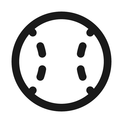 Baseball icon, solid style, from Phosphor