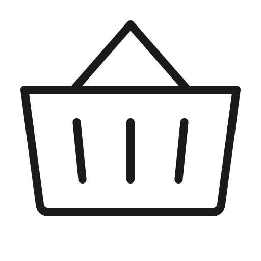 Basket thin icon, thin style, from Phosphor