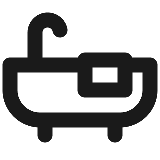 Bathtub bold icon, bold style, from Phosphor