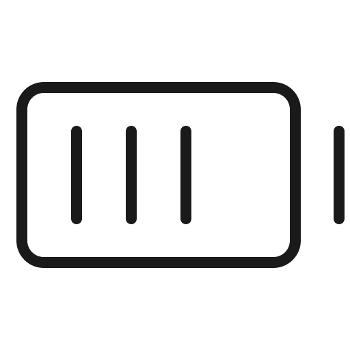 Battery high thin icon, thin style, from Phosphor