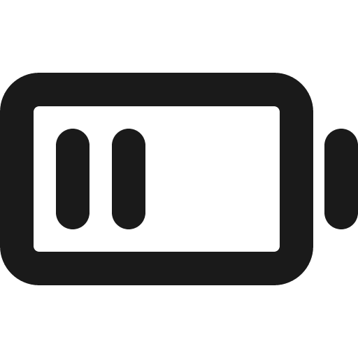 Battery medium bold icon, bold style, from Phosphor