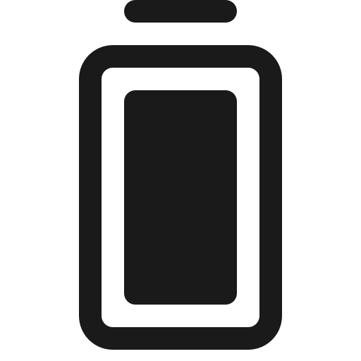 Battery vertical full fill icon, filled style, from Phosphor