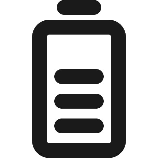 Battery vertical high bold icon, bold style, from Phosphor