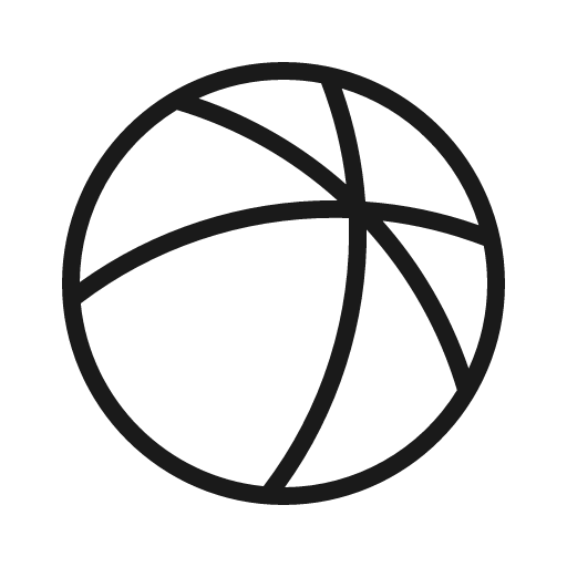Beach ball thin icon, thin style, from Phosphor