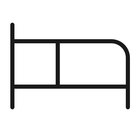 Bed thin icon, thin style, from Phosphor