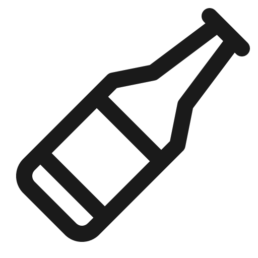 Beer bottle icon, solid style, from Phosphor