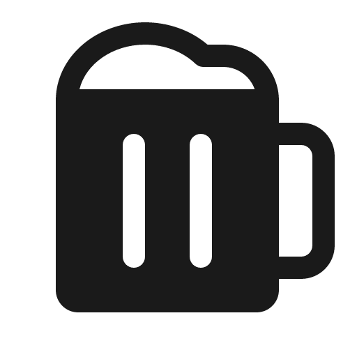 Beer stein fill icon, filled style, from Phosphor