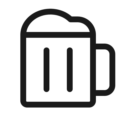 Beer stein light icon, light style, from Phosphor