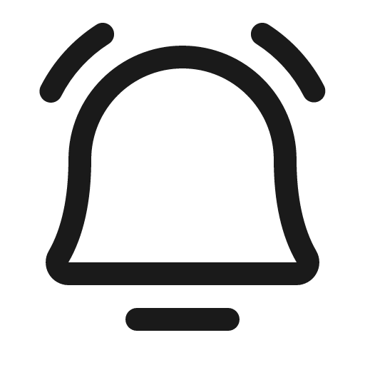 Bell simple ringing icon, solid style, from Phosphor