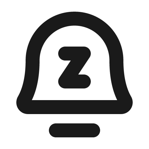 Bell simple z bold icon, bold style, from Phosphor