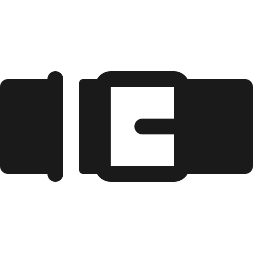 Belt fill icon, filled style, from Phosphor