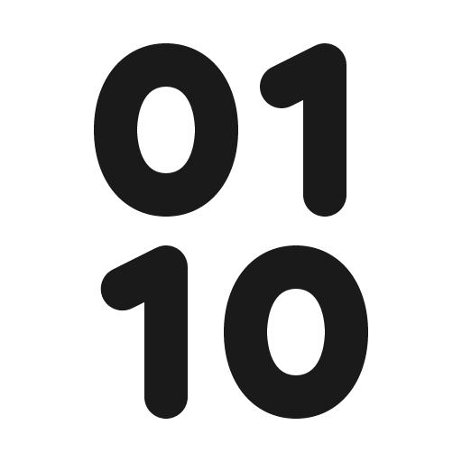 Binary bold icon, bold style, from Phosphor