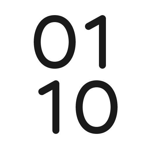 Binary light icon, light style, from Phosphor