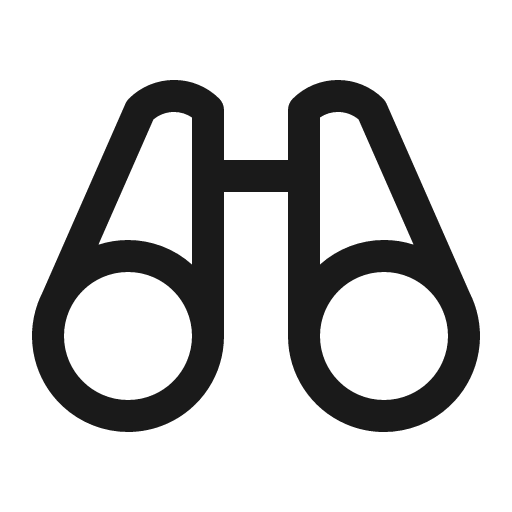 Binoculars icon, solid style, from Phosphor