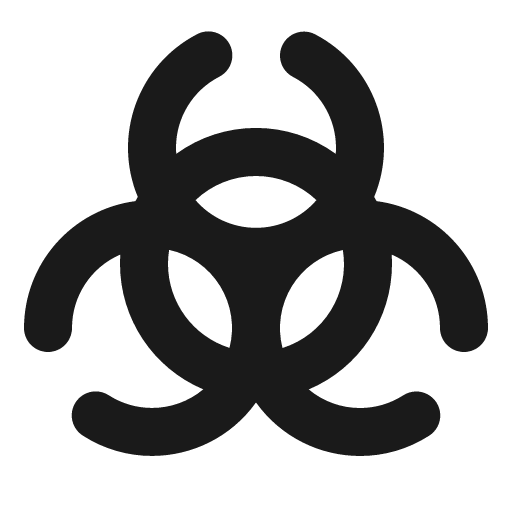Biohazard bold icon, bold style, from Phosphor